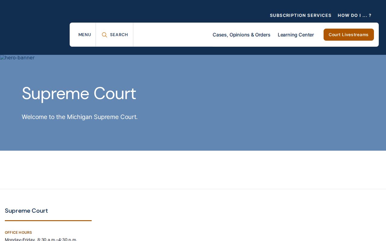 Gladwin County court docket research image showing Michigan Supreme Court court-system endpoint